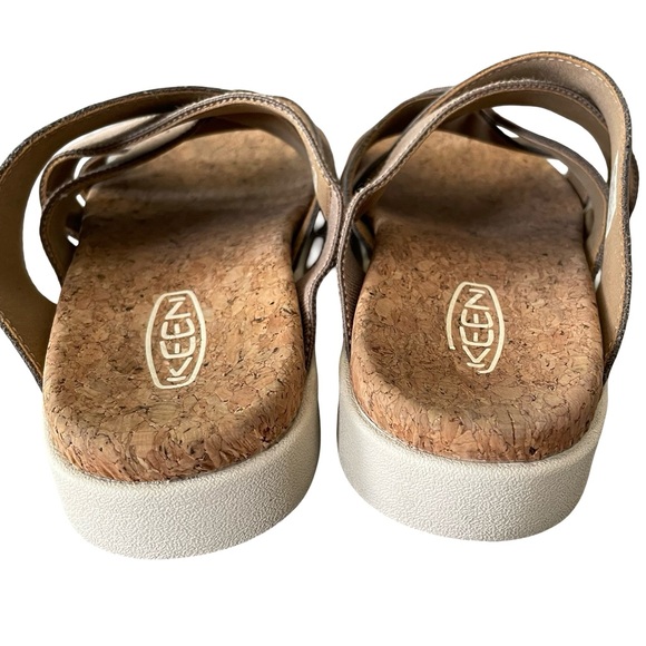 KEEN Elle Mixed Slide Platform Sandals Brindle / Birch Size 6.5 - Picture 5 of 7